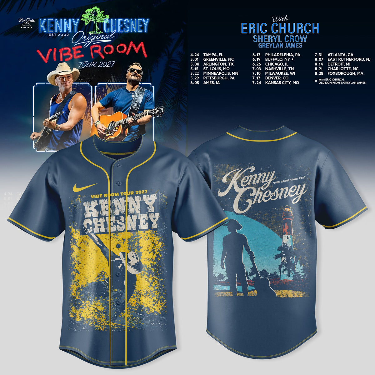 KENNY CHESNEY VIBE ROOM TOUR JERSEY