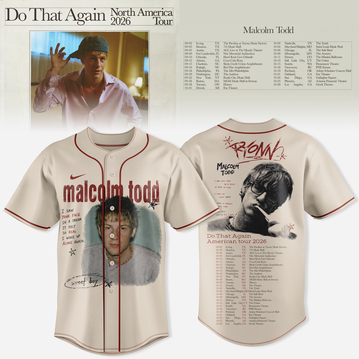 _MALCOLM TODD – DO THAT AGAIN NORTH AMERICA TOUR JERSEY