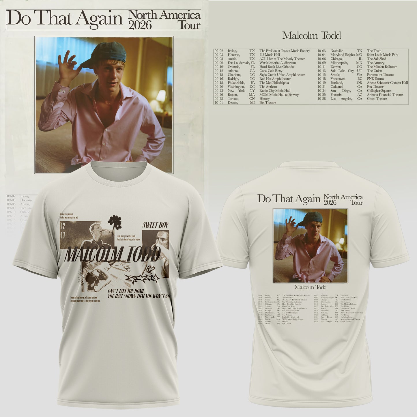 MALCOLM TODD – DO THAT AGAIN NORTH AMERICA TOUR TEE