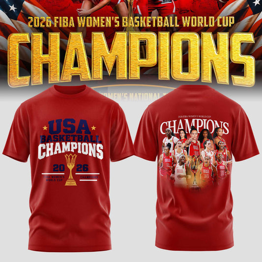 Limited Edition USA Women’s Basketball 2026 FIBA World Cup Champions T-shirt
