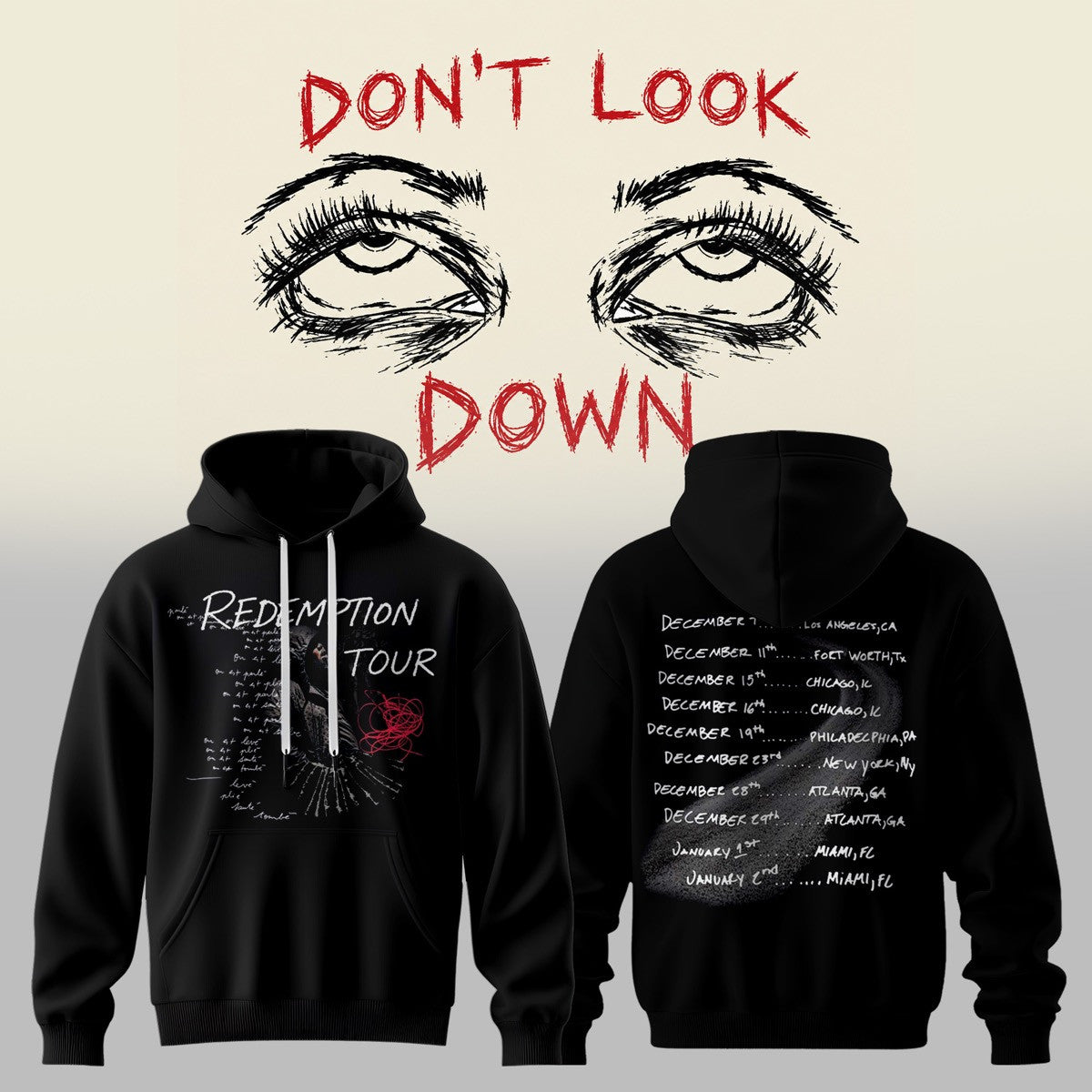 RD WV Don’t Look Down 2026 Tour Graphic Hoodie