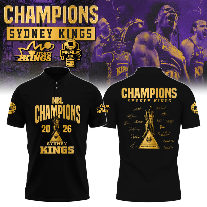 Sydney Kings Special Champions NBL 2026 Limited Edition Polo