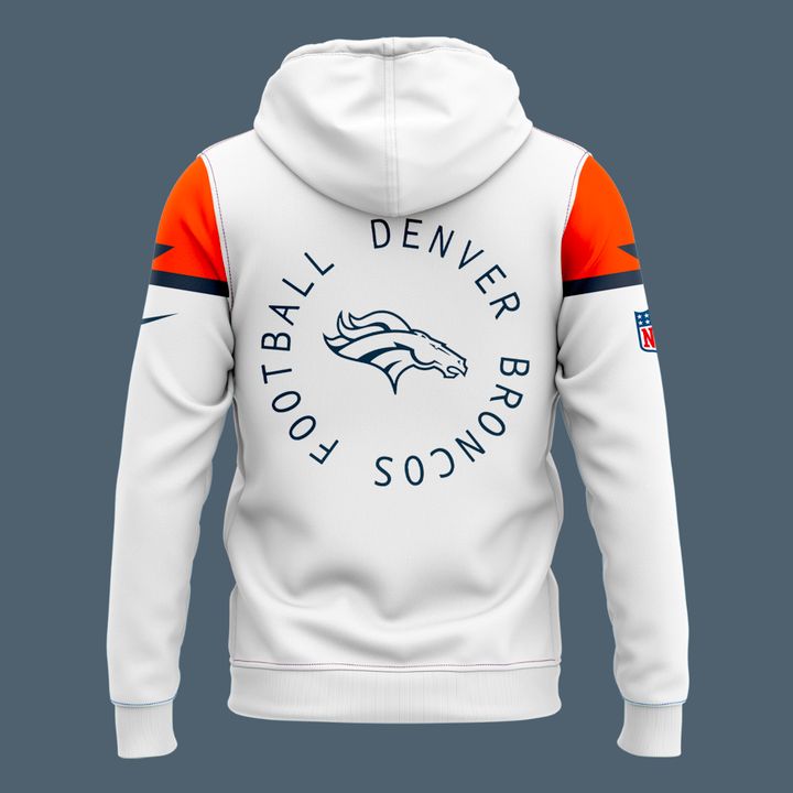 Denver Broncos Mile High City White Hoodie