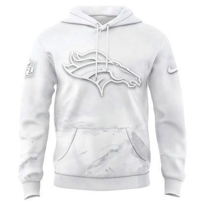 Limited Editions Denver Broncos '' White Out '' 2025 Hoodie