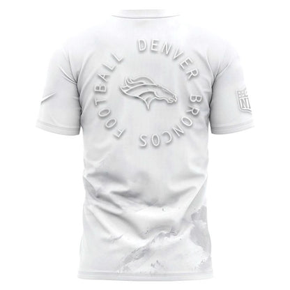 Limited Editions Denver Broncos '' White Out '' 2025 T-Shirt