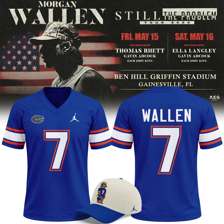 Limited Edition Morgan Wallen x Florida Gators Football Jersey 2026