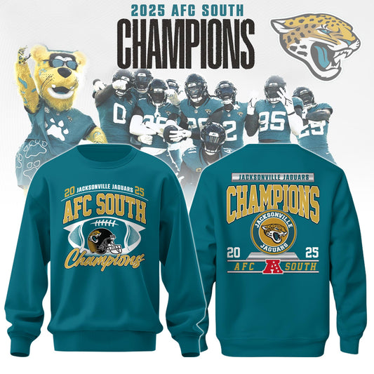 . Jacksonville Jaguars 2025 AFC South Champions Sweatshirt