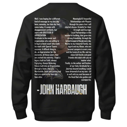 BAL Ravens Coach “John Harbaugh” Appreciation Sweatshirt