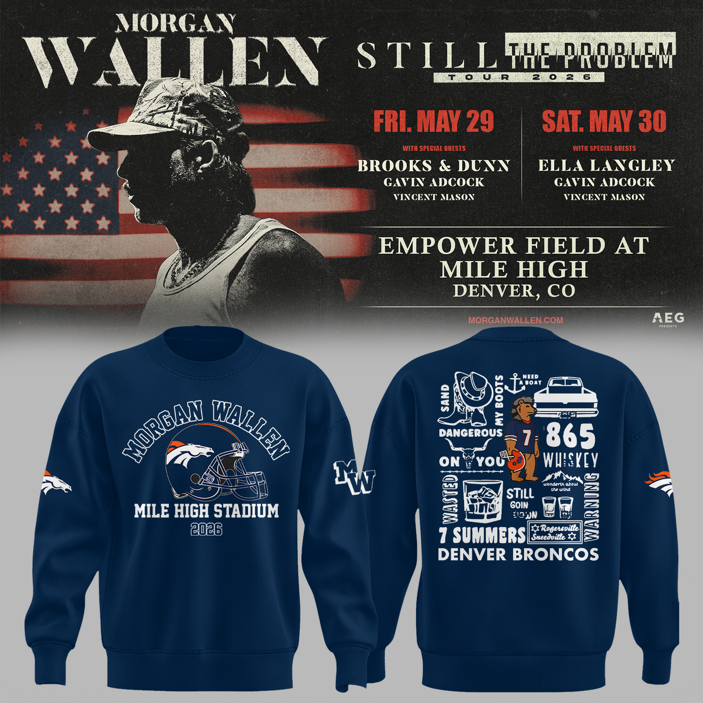 Limited Edition MWallen x Denver Broncos Sweater 2026