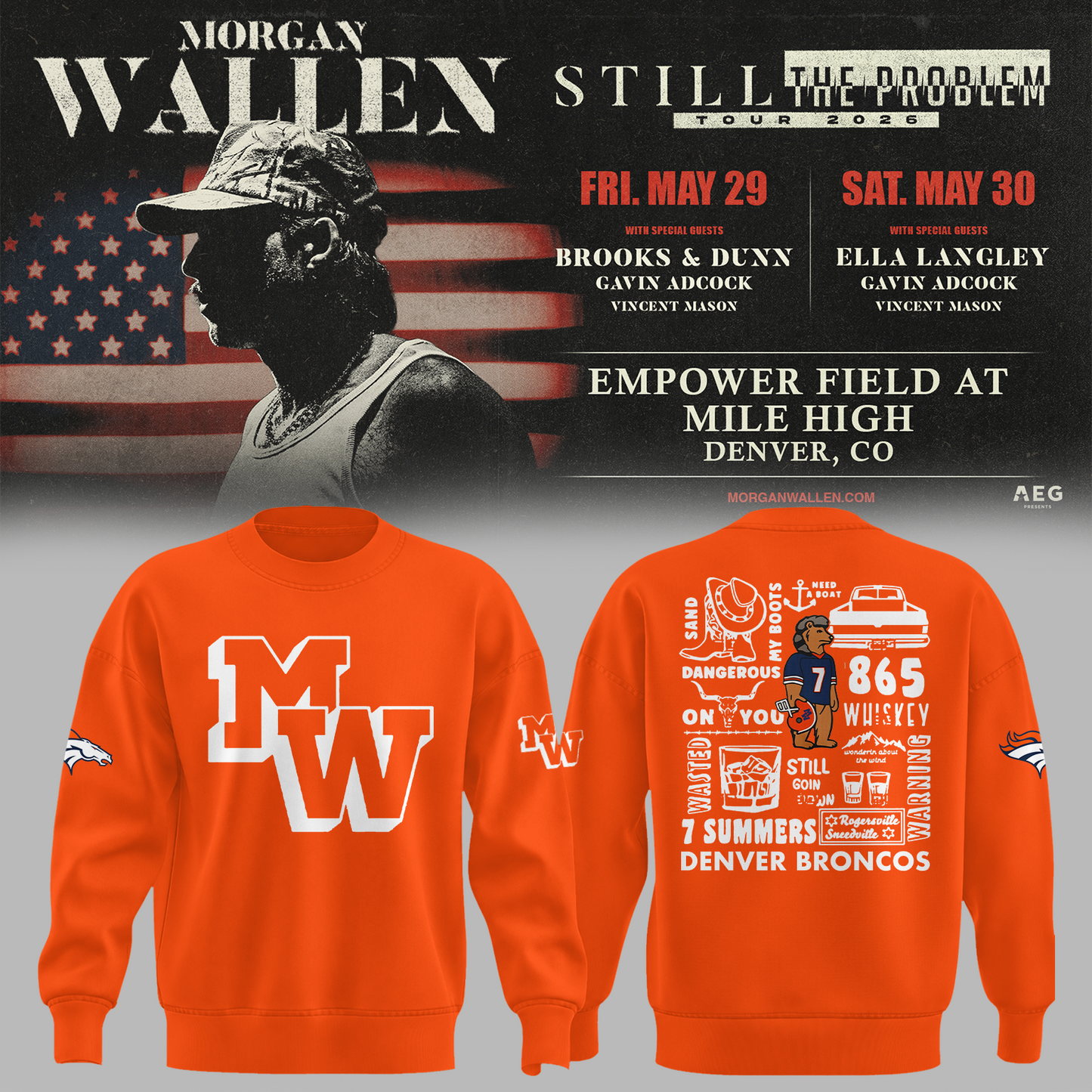 Limited Edition MWallen x Denver Broncos Sweater 2026