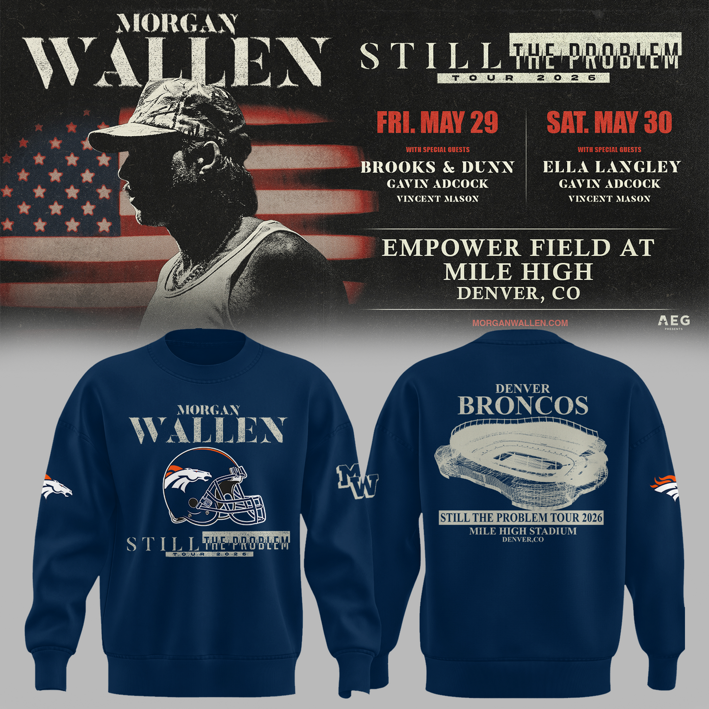 Limited Edition MWallen x Denver Broncos Sweater 2026