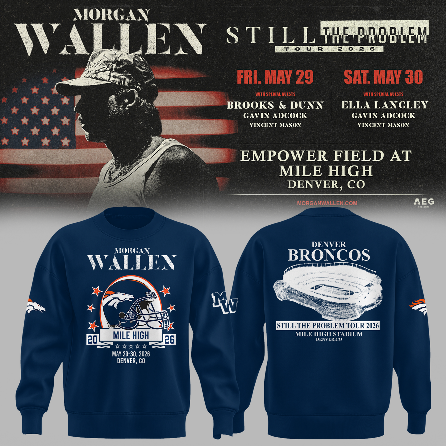 Limited Edition MWallen x Denver Broncos Sweater 2026