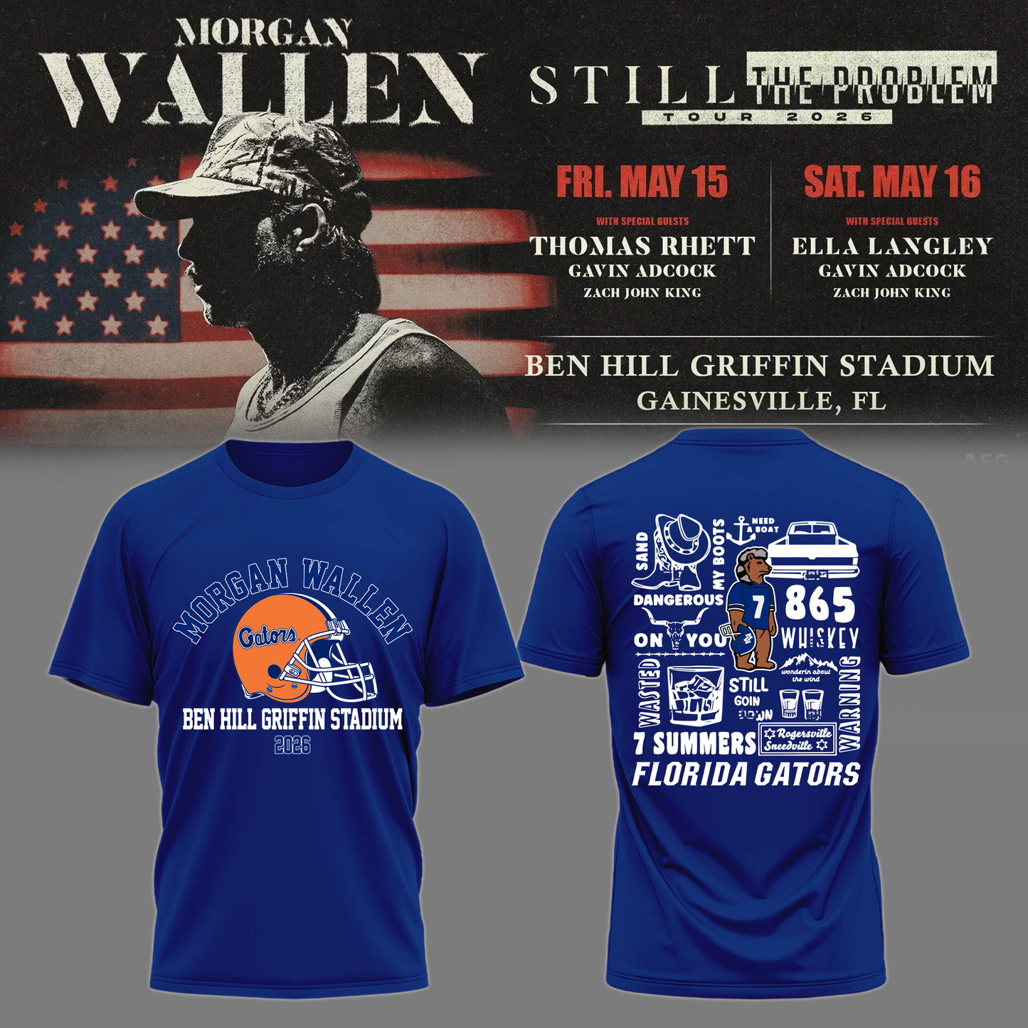 Limited Edition “Still The Problem Tour” At Ben Hill Griffin Stadium, Florida Gators Shirt