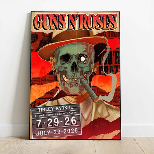 Limited Edition Guns N’ Roses “World Tour 2026” At Credit Union 1 Amphitheatre Poster