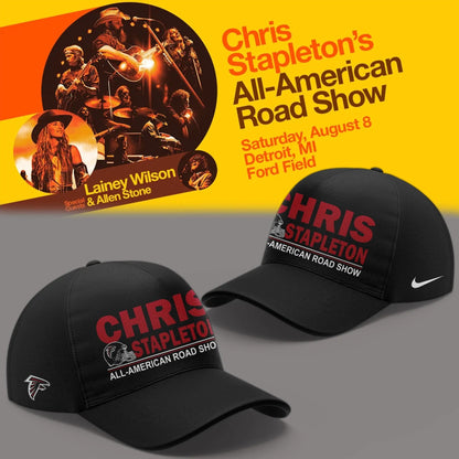 03.35. Black Hoodie Chris Stapleton x Atlanta Falcons - All American Road Show 2026 Hoodie