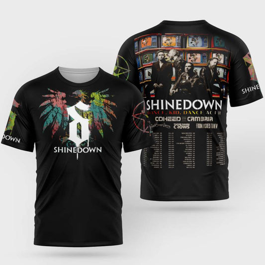 Dance, Kid, Dance Act II World Tour Shinedown 2026 1_3D - 3D Unisex T-Shirt