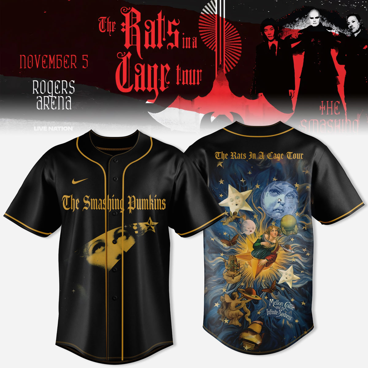 _THE SMASHING PUMPKINS – THE RATS IN A CAGE TOUR JERSEY