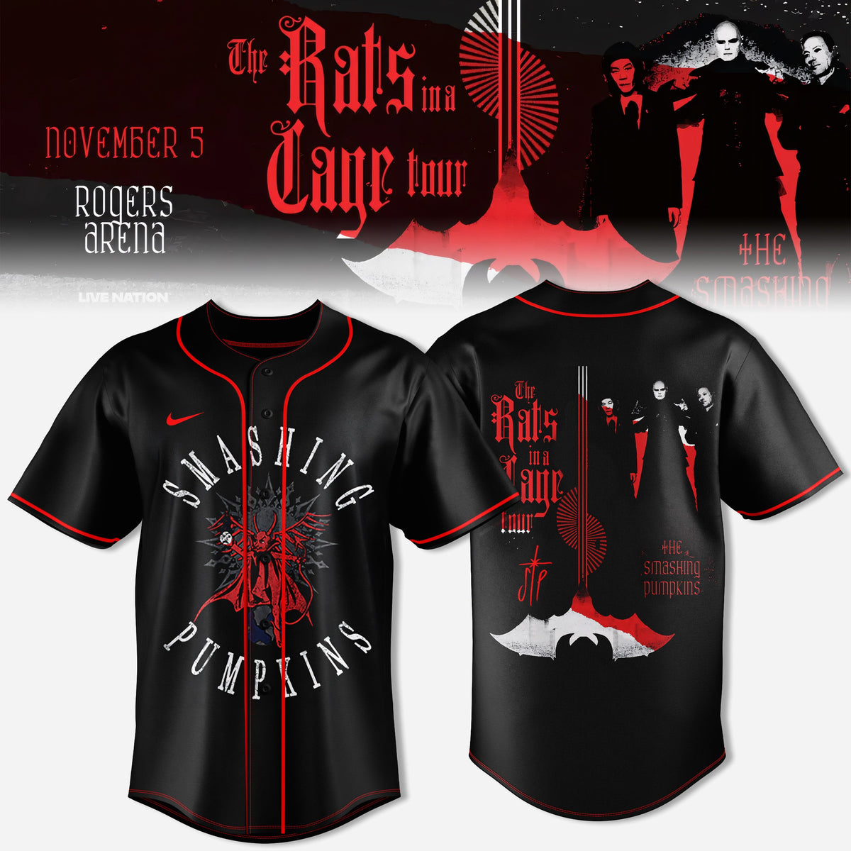 _THE SMASHING PUMPKINS – THE RATS IN A CAGE TOUR JERSEY