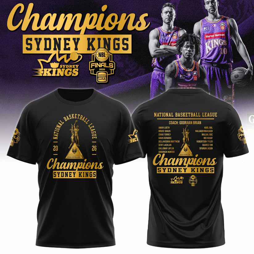 Sydney Kings Champions NBL 2026 tshirt Limited Edition