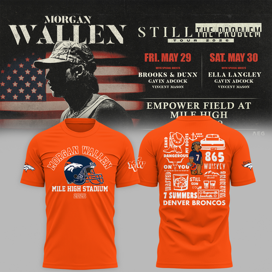 Limited Edition MWallen x Denver Broncos Tshirt 2026