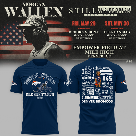 Limited Edition MWallen x Denver Broncos Tshirt 2026
