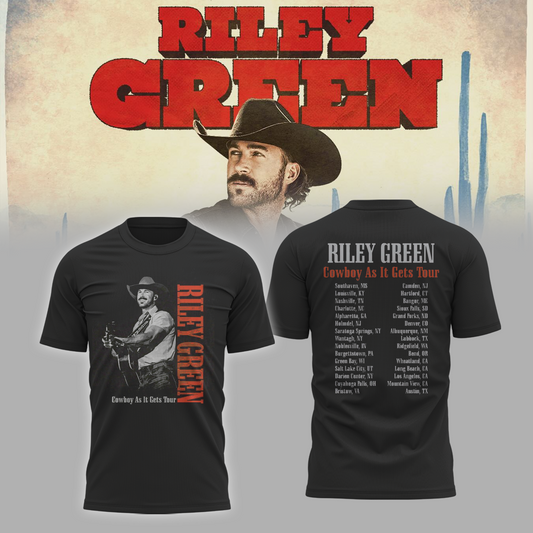 Riley Green Cowboy As It Gets Tour 2026 Edition Tshirt