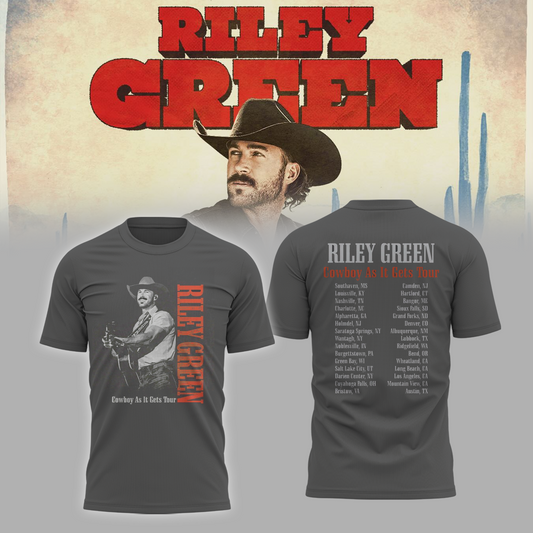 Riley Green Cowboy As It Gets Tour 2026 Edition Tshirt