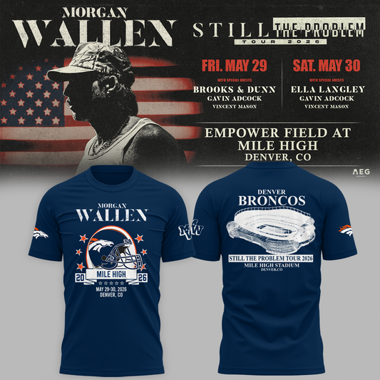 Limited Edition MWallen x Denver Broncos Tshirt 2026