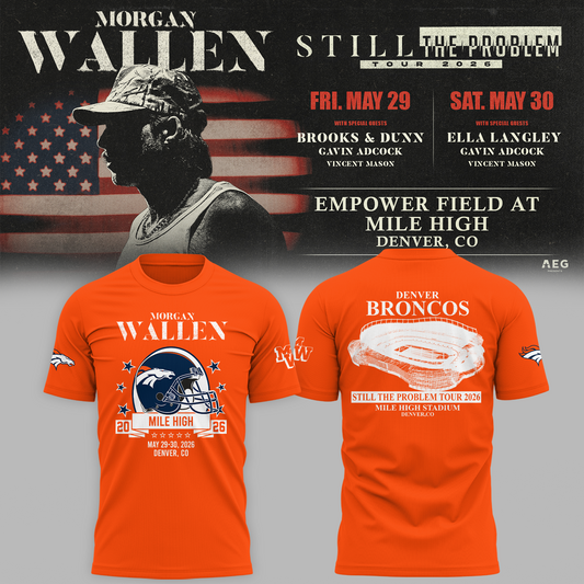 Limited Edition MWallen x Denver Broncos Tshirt 2026