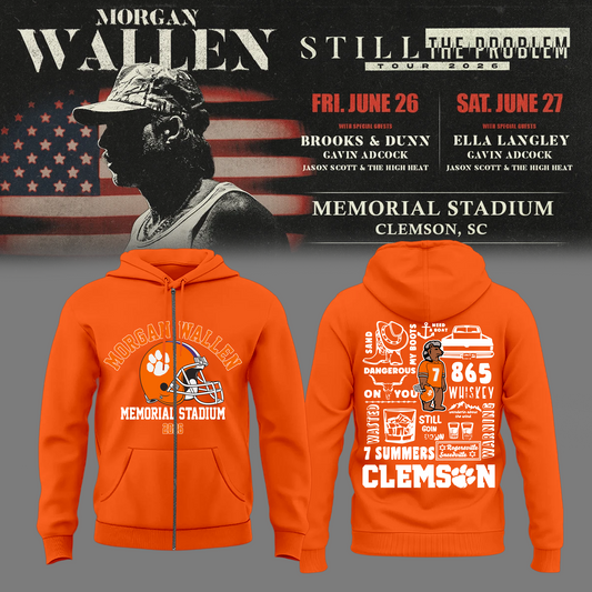 Morgan Wallen: The Clemson Takeover Zip Hoodie Limited Tour Drop