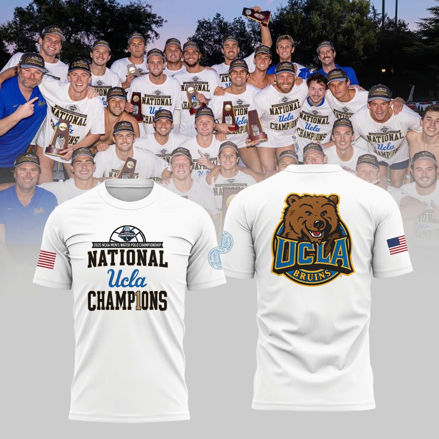 Ucla Bruins Men's Water Polo 2025 Champions TShirt