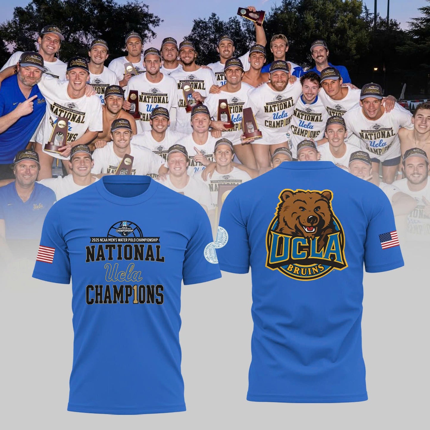 Ucla Bruins Men's Water Polo 2025 Champions TShirt