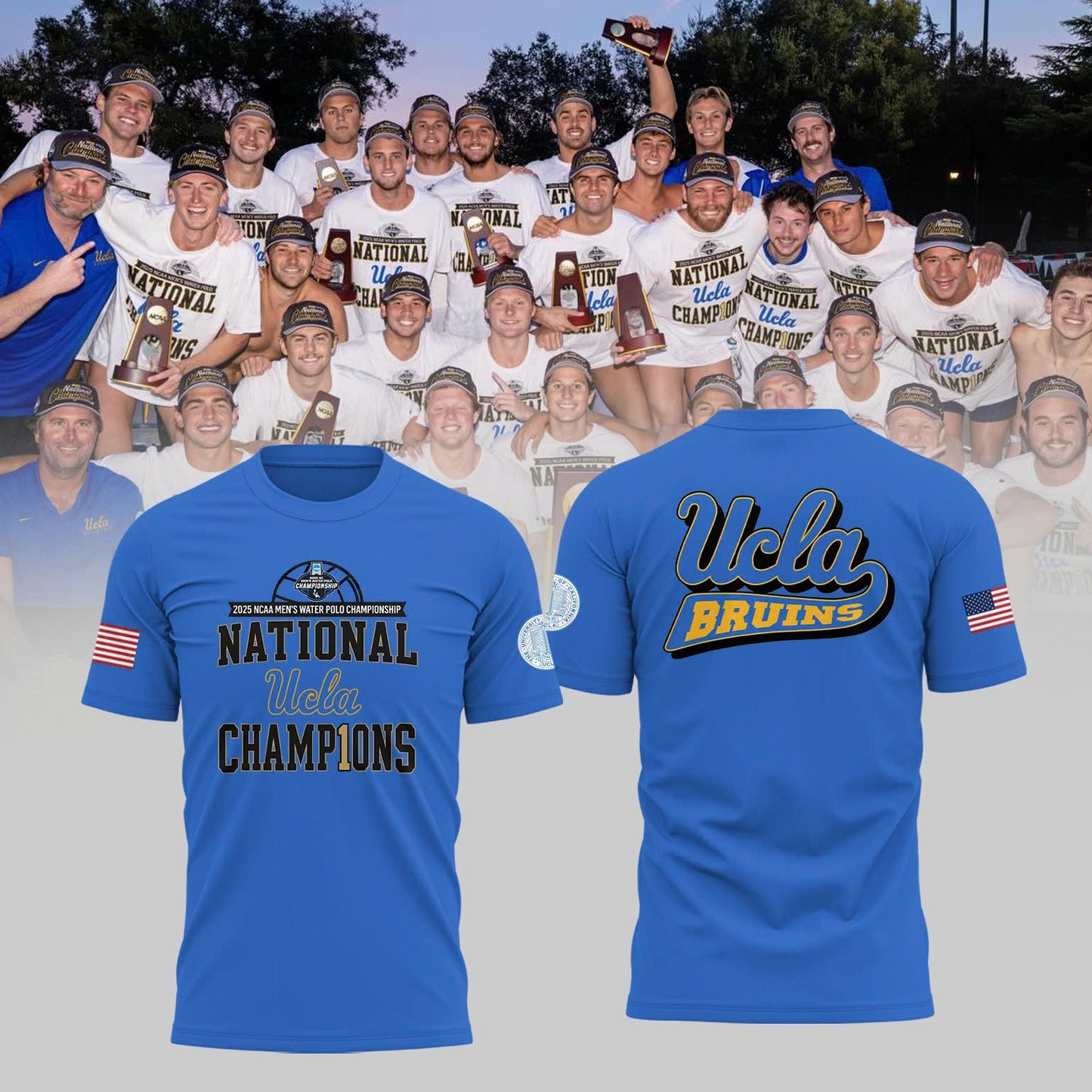 Ucla Bruins Men's Water Polo 2025 Champions TShirt