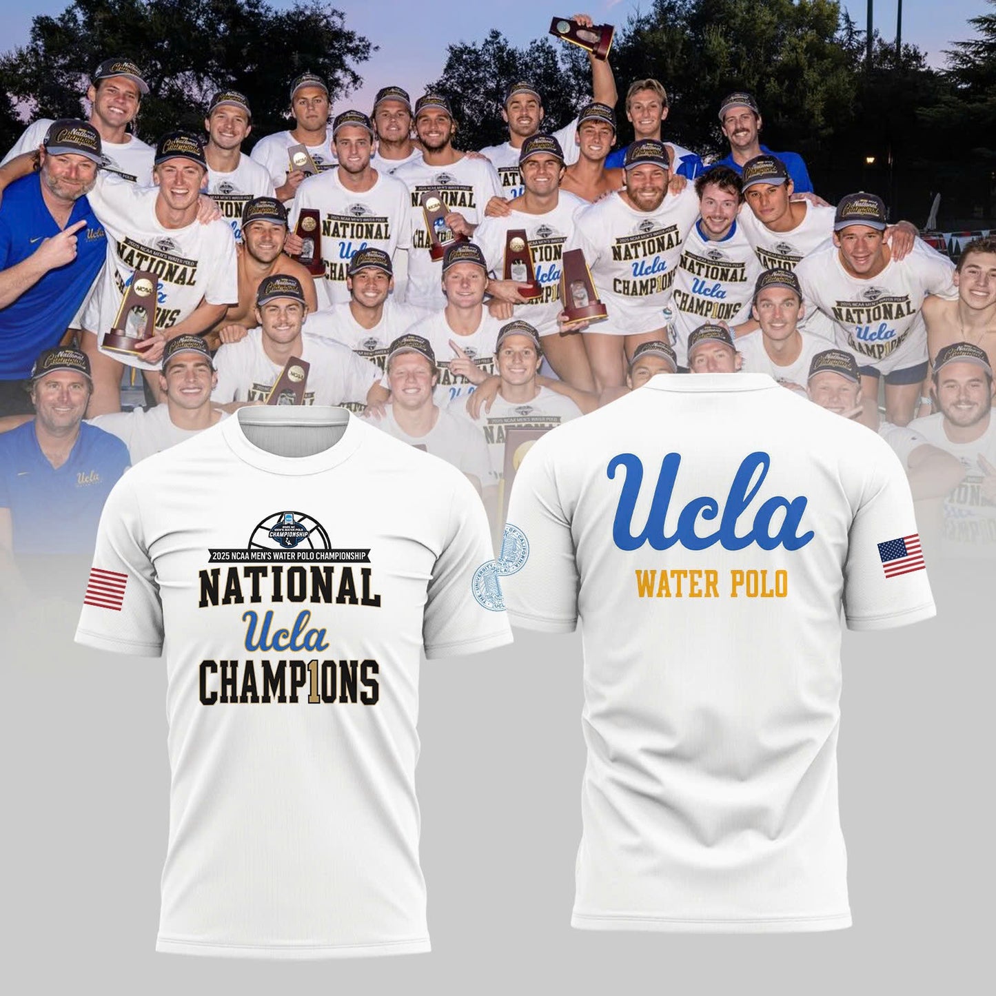 Ucla Bruins Men's Water Polo 2025 Champions TShirt