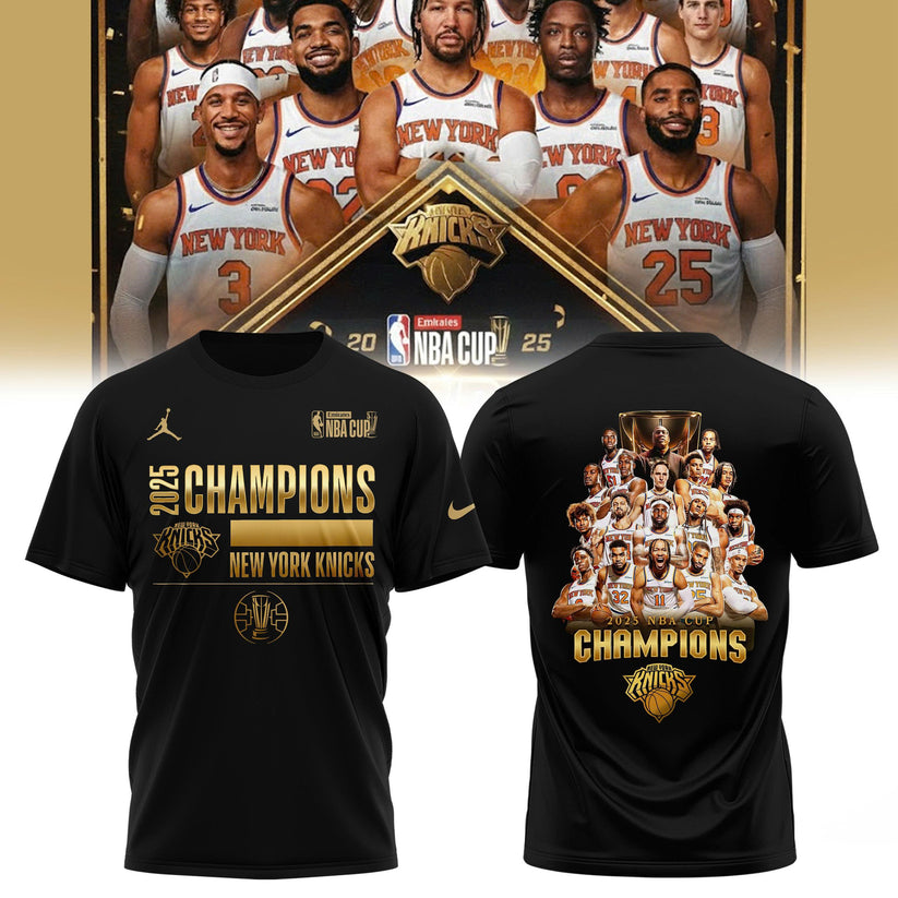 New York Knicks 2025 Cup Champions T-Shirt Limited Edition