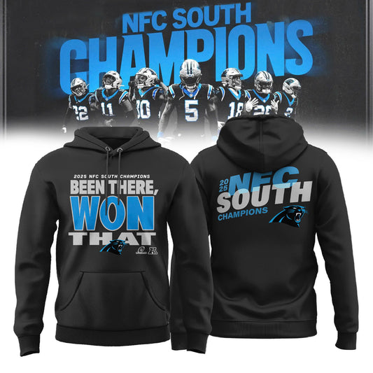 _ Carolina Panthers 2025 NFC South Division Champions Locker Room Hoodie