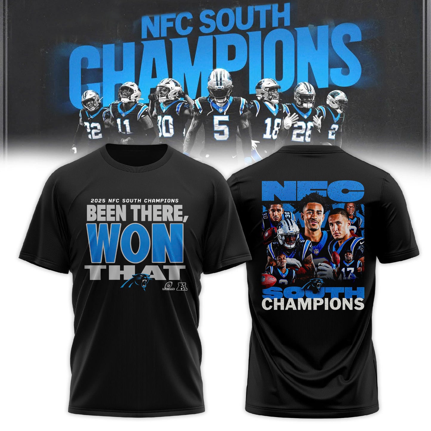 _ Carolina Panthers 2025 NFC South Division Champions T-Shirt