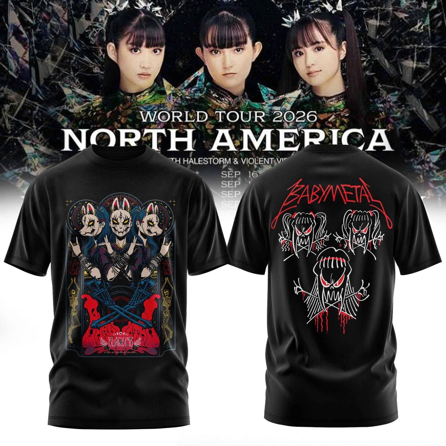 Baby Metal Tour merch tee