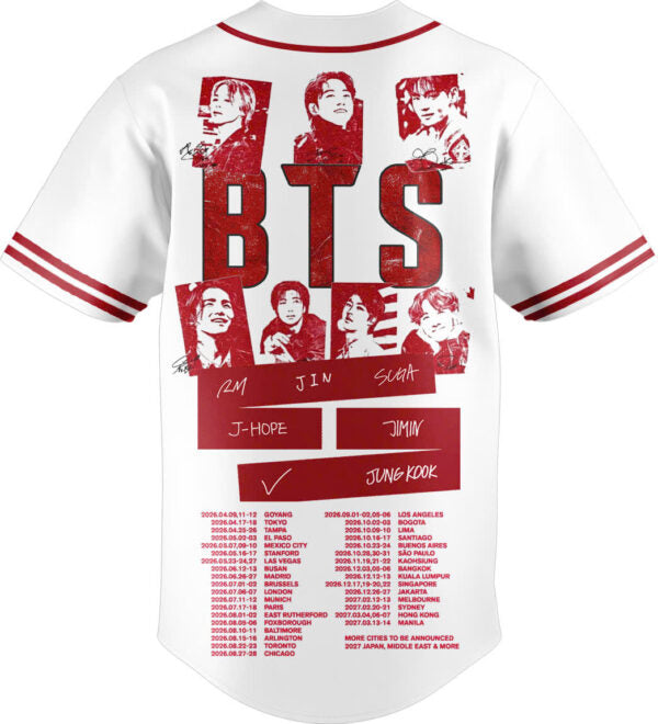BTS World Tour Arirang 2026 Jersey