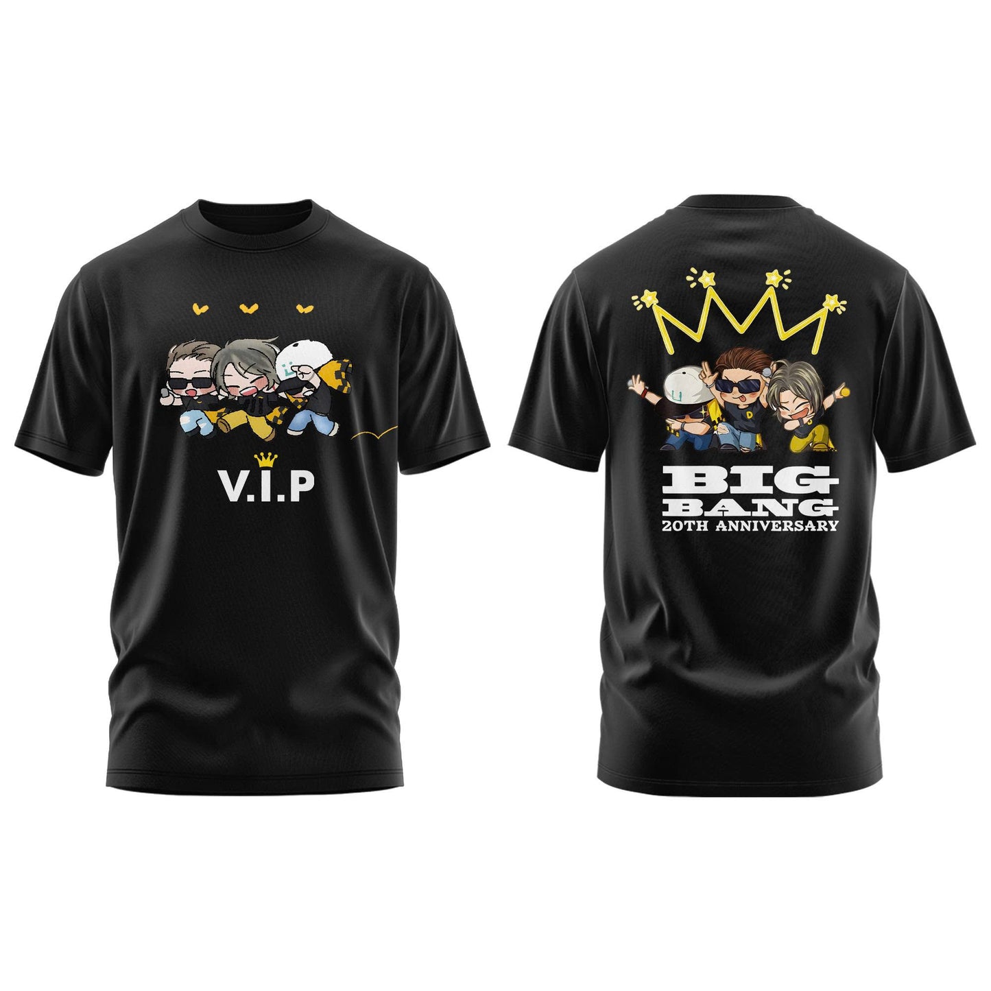 BigBang World Tour ’26 Cartoon Version Limited Edition Black Tshirt