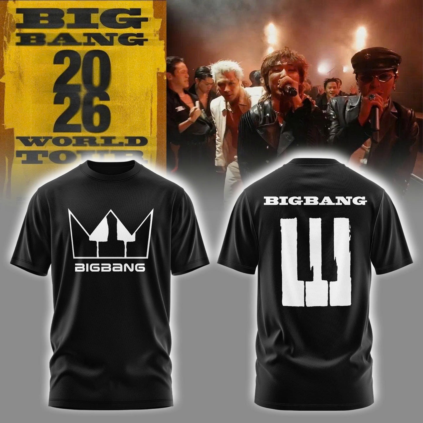 BigBang 20th Anniversary World Tour ’26 Limited Edition Black Tshirt