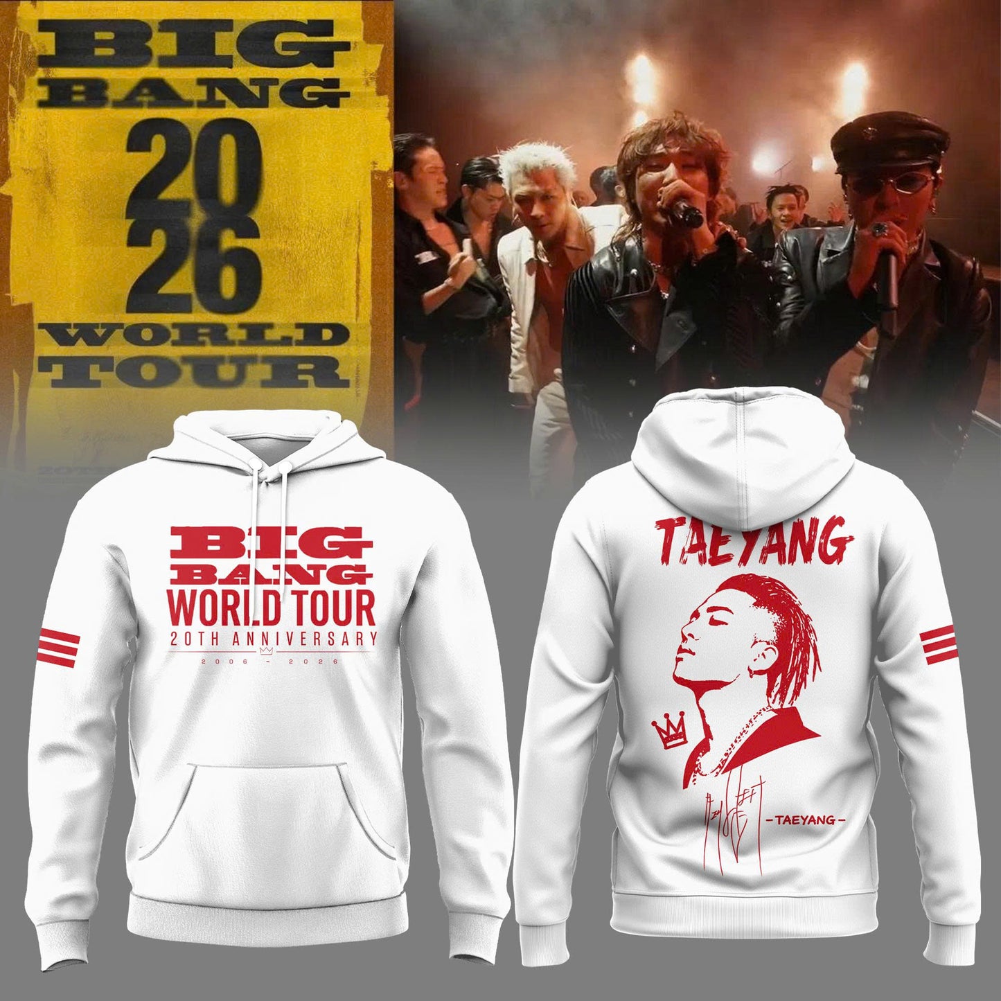 BigBang 20th Anniversary World Tour ’26 TAEYANG Signature Limited Edition Hoodie