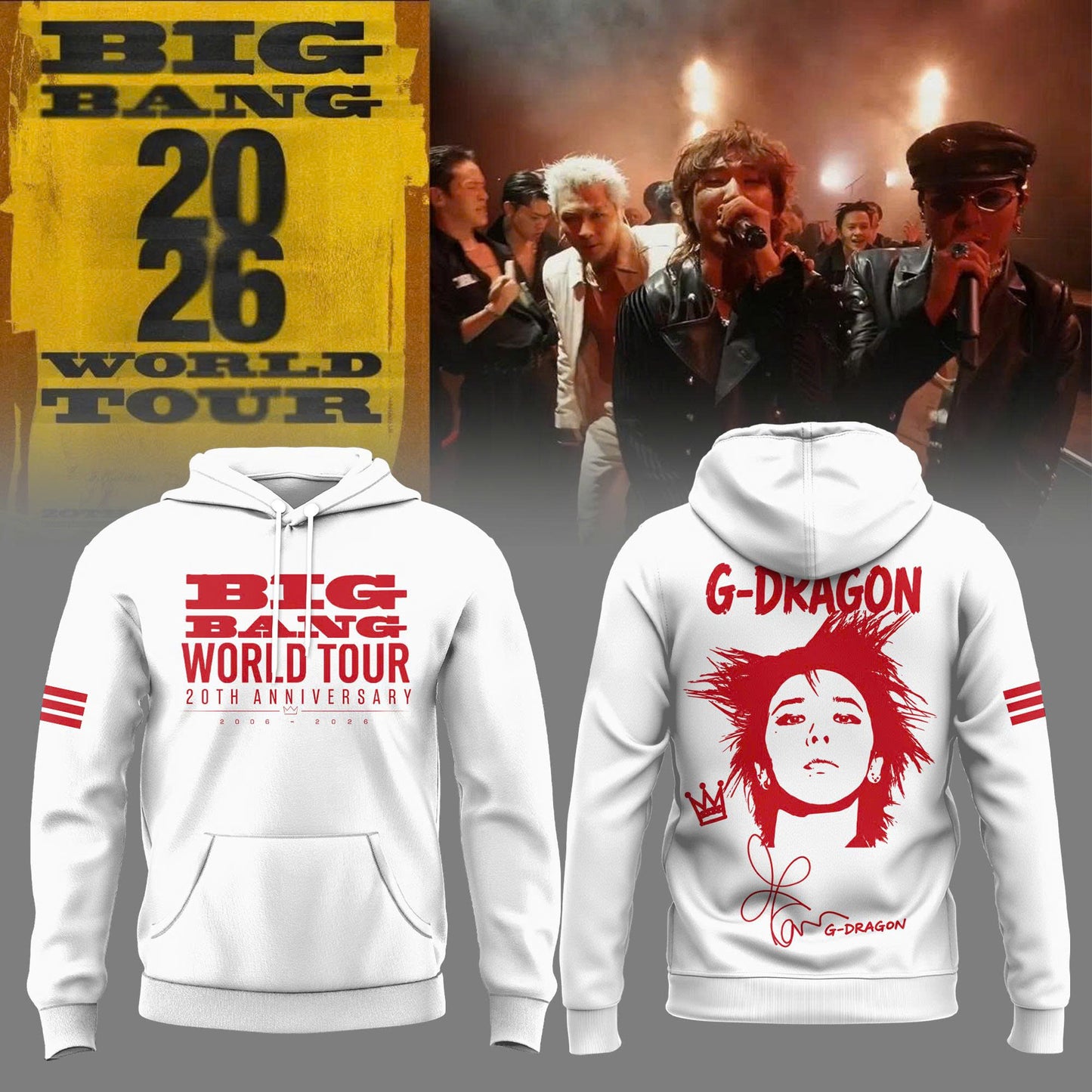 BigBang 20th Anniversary World Tour ’26 GD Signature Limited Edition Hoodie