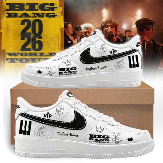BigBang 20th Anniversary World Tour ’26 Custom Name H34 White Shoes v2