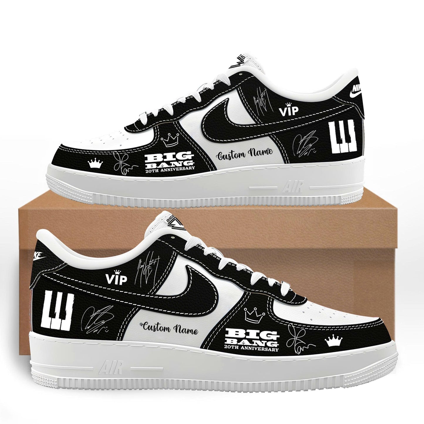 BigBang 20th Anniversary World Tour ’26 Custom Name H34 Black Shoes v2