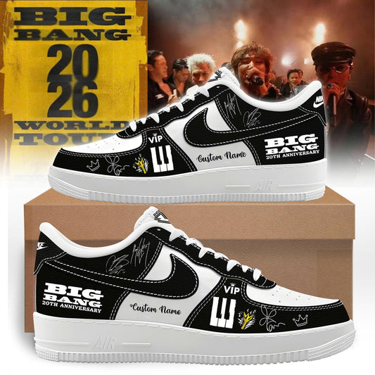 BigBang 20th Anniversary World Tour ’26 Custom Name H34 Black Shoes