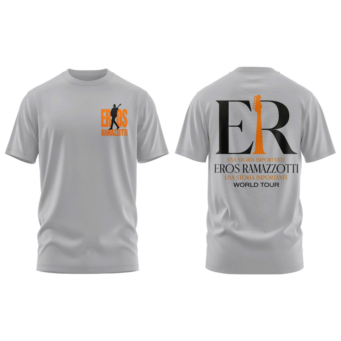 Eros Ramazzotti UNA STORIA IMPORTANTE WORLD TOUR 2026 Limited Edition Grey Tshirt