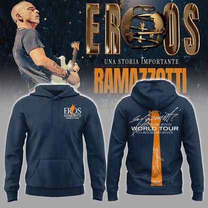 Eros Ramazzotti UNA STORIA IMPORTANTE WORLD TOUR 2026 Limited Edition Royal Hoodie