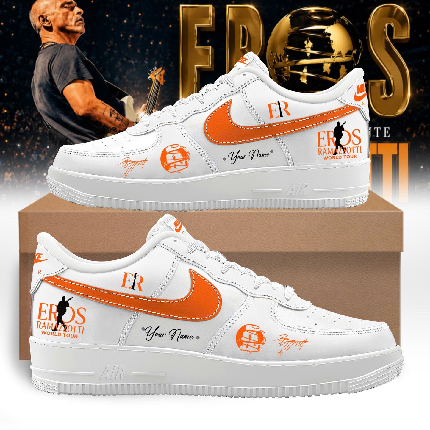 Eros Ramazzotti UNA STORIA IMPORTANTE WORLD TOUR 2026 Custom Name H34 Shoes v3