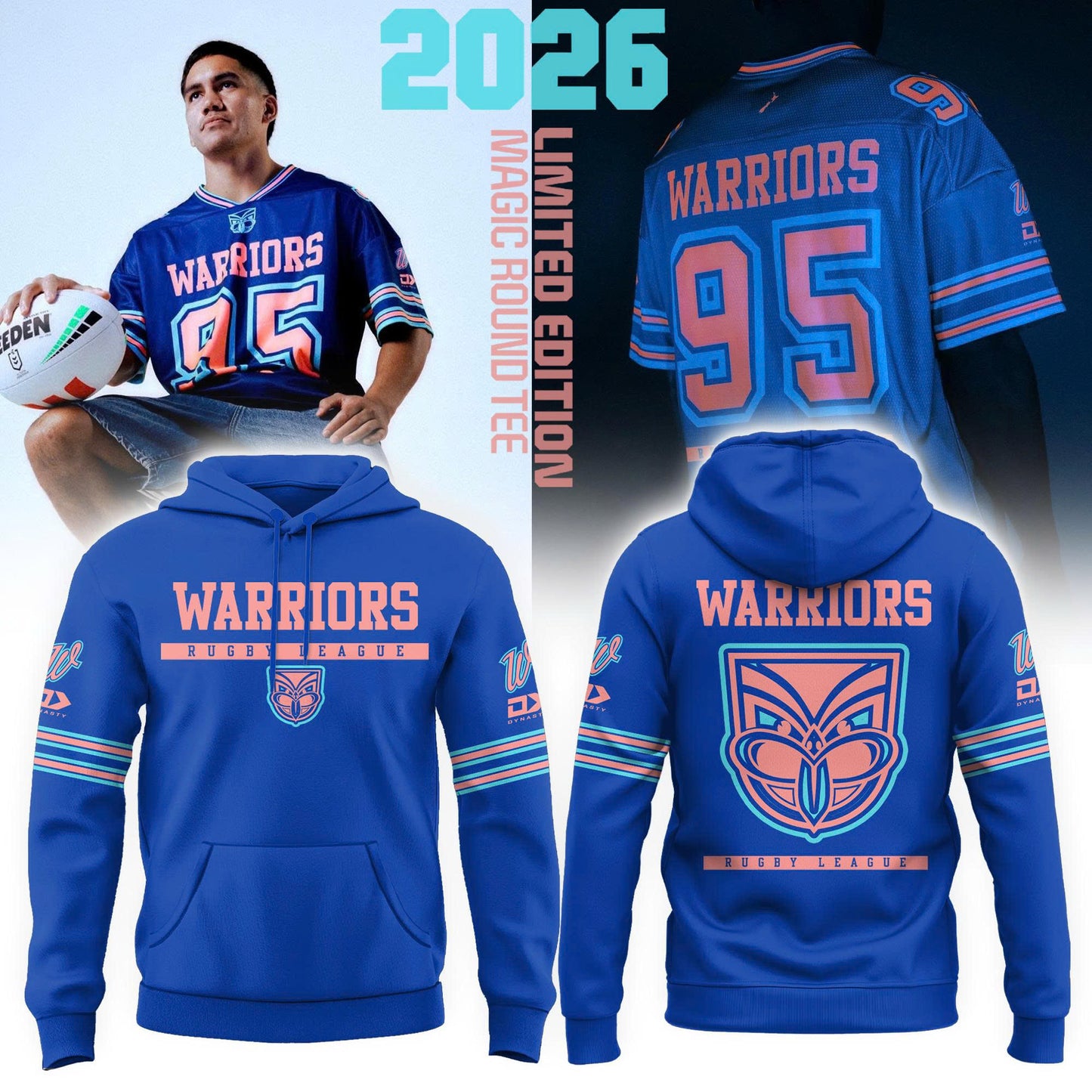New Zealand Warriors Adults Limited Edition Magic Round Limited Edition Hoodie v2